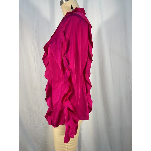 Nicholas Amira 'Bias' Pink Ruffle Long Sleeve Top Size 8 - NWT - Picture 3 of 6